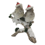 Clayre & Eef Decoratie Vogels 13*6*11 Cm Meerkleurig Polyresin Vogels 6pr2795 - Bruin