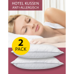 2 Stuks - Seashell Hotel Hoofdkussen - 60x70cm Anti Allergie - Medium - Wit