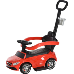 Loopauto Met Duwstang En Rugleuning - Auto - Speelgoed - 84l X 40w X 83h Cm - - Rood