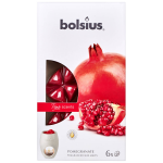 Bolsius Geurwax True Scents Pomegranate Wax 6 Stuks - Rood