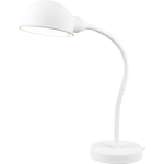 BES LED Led Bureaulamp - Tafelverlichting - Trion Pirle - E27 Fitting - Rond - Mat - Aluminium - Wit