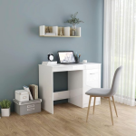 Vidaxl Bureau 100x50x76 Cm Spaanplaat Hoogglans - Wit