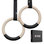 Zeuz® Houten Turnringen Voor Fitness, Crossfit & Calisthenics - Gymnastiek Ringen Hout - Krachttraining - Bruin