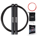 Zeuz® Professioneel Crossfit & Fitness Springtouw - Verstelbaar - Speed Rope - Volwassenen - - Zwart