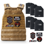 Zeuz® Crossfit & Fitness Gewichtsvest 16,5 Kg - Tactical Vest & Trainingsvest - Verstelbaar In Gewichten - - Beige