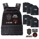 Zeuz® Crossfit & Fitness Gewichtsvest 16,5 Kg - Tactical Vest & Trainingsvest - Verstelbaar In Gewichten - - Zwart
