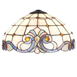 Clayre & Eef Lampenkap Tiffany Ø 40*21 Cm Meerkleurig Glas Lumilamp 5ll-5807