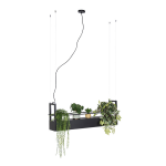 QAZQA Industriële hanglamp met rek 4-lichts GU10 - Cage Rack - Zwart