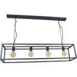 Lamponline Hanglamp Frame 4 Lichts L 120 Cm B 25 Cm - Zwart