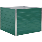 Vidaxl Plantenbak Verhoogd 100x100x77 Cm Gegalvaniseerd Staal - Groen