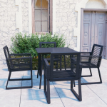 Vidaxl 5-delige Tuinset Pvc-rattan - Negro