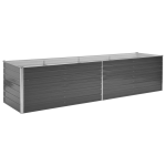 Vidaxl Plantenbak Verhoogd 320x80x77 Cm Gegalvaniseerd Staal - Grijs