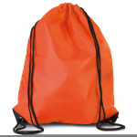 Bellatio Design Sport Gymtas/draagtas Met Rijgkoord 34 X 44 Cm Van Polyester - Gymtasje - Zwemtasje - Oranje