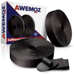 Awemoz Zelfklevend Klittenband Rol - 2 X 12 Meter- Velcro Tape - Dubbelzijdig - Incl. 4 Zelfklevende Pads - Zwart