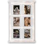 Zep - Multi Houten Transparante Fotolijst Hampton Voor 6 Foto's 10x15 (43x68 Cm) - Tz66w - Wit