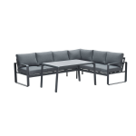 Garden Impressions Bolton Lounge Dining Set 4-delig - Donker - Grijs