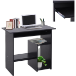 Compact Bureau - Schrijftafel - Computerbureau - Bureautafel - 80 X 45 X 75 Cm - - Zwart