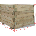 Vidaxl Plantenbak Verhoogd Vierkant 50x50x40 Cm Hout - Groen