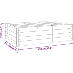 Vidaxl Plantenbak Verhoogd 150x100x40 Cm Geïmpregneerd Hout - Marrón