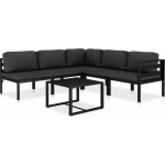 Vidaxl 6-delige Loungeset Met Kussens Aluminium Antraciet - Grijs