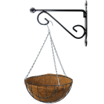 Hanging Basket 25 Cm Met Metalen Muurhaak En Kokos Inlegvel - Plantenbakken - Groen