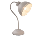 Clayre & Eef Bureaulamp 15*25*35 Cm E27/max 1*60w Ijzer - Grijs