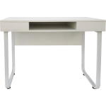 Bureau Computer Tafel Stoer - Sidetable - Industrieel Modern Design - Metaal Hout - - Wit