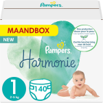 Pampers - Harmonie / Pure - Maat 1 - Maandbox - 140 Luiers