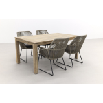 4 Seasons Outdoor 4 Seasons Ramblas/rome Grey 170 Cm. Tuinset - 5-delig - Beige