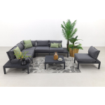 Garden Impressions Annabella Loungeset Met Loungestoel - Carbon Black - Grijs