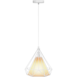BES LED Led Hanglamp - Hangverlichting - Aigi Elsa - E27 Fitting - 1-lichts - Retro - Klassiek - Mat - Aluminium - Wit
