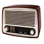 Radio Portátil - Sunstech RPR4000, Retro Madera