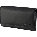 Landley Dames Portemonnee Overslag - Vrouwen Portefeuille - Soepel Nappa Leer - - Zwart