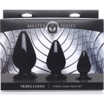 Master Series Triple Cones Anaalplug Set Van 3 - Zwart