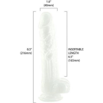 Addiction - Pearl Dildo Met Zuignap - 21,5 cm - Silver