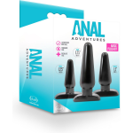 Anal Adventures - Basic Anaal Plug Set - Zwart