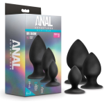 Anal Adventures Platinum - Stout Anaal Plug Set - Zwart