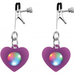 Charmed - Heart Verstelbare Tepelklemmen Met LED Verlichting