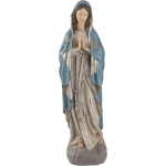 Clayre & Eef Beeld Maria Biddend 15*11*50 Cm Polyresin Maria Beeld 6pr1141 - Grijs