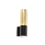 QAZQA Industriële wandlamp met goud 11,5 cm - Raspi - Zwart