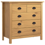 Vidaxl Dressoir Hill Range 79x40x80 Cm Massief Grenenhout - Bruin