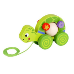 Tooky Toy Trekfiguur Schildpad Junior 17 Cm Hout - Groen