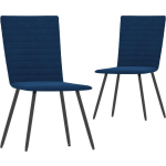 Vidaxl Eetkamerstoelen 2 St Fluweel - Blauw