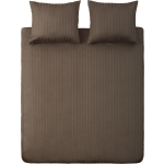 Ten Cate 100% Katoensatijnen Eenpersoons Dekbedovertrek - 140x200/220 - Taupe - Bruin