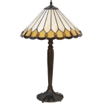 Clayre & Eef Tafellamp Tiffany Ø 40*62 Cm E27/max 2*60w Meerkleurig Glas In Lood Art Deco Lumilamp 5ll-5988