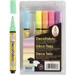 Deco Textielstiften Pastel 3mm 6 Stuks