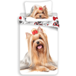 Animal Pictures Dekbedovertrek Yorkshire Terrier - Eenpersoons - 140 X 200 Cm - - Wit