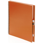Bellatio Design 3x Schetsboeken Harde Kaft A4 Formaat - 80x Vellen Blanco Papier - Teken Boeken - Oranje