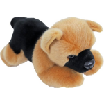 Pluche/zwarte Duitse Herder Hond Knuffel 20 Cm - Honden Huisdieren Knuffels - Speelgoed Voor Kinderen - Bruin