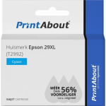 PrintAbout Huismerk Epson 29XL (T2992) Inktcartridge Cyaan Hoge capaciteit